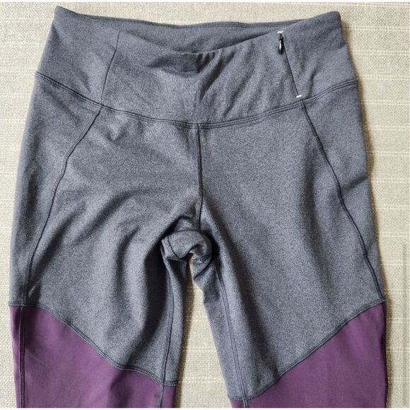 CALIA by Carrie Underwood Colorblock Leggings Gray Purple Mesh Size Medium - Picture 5 of 8